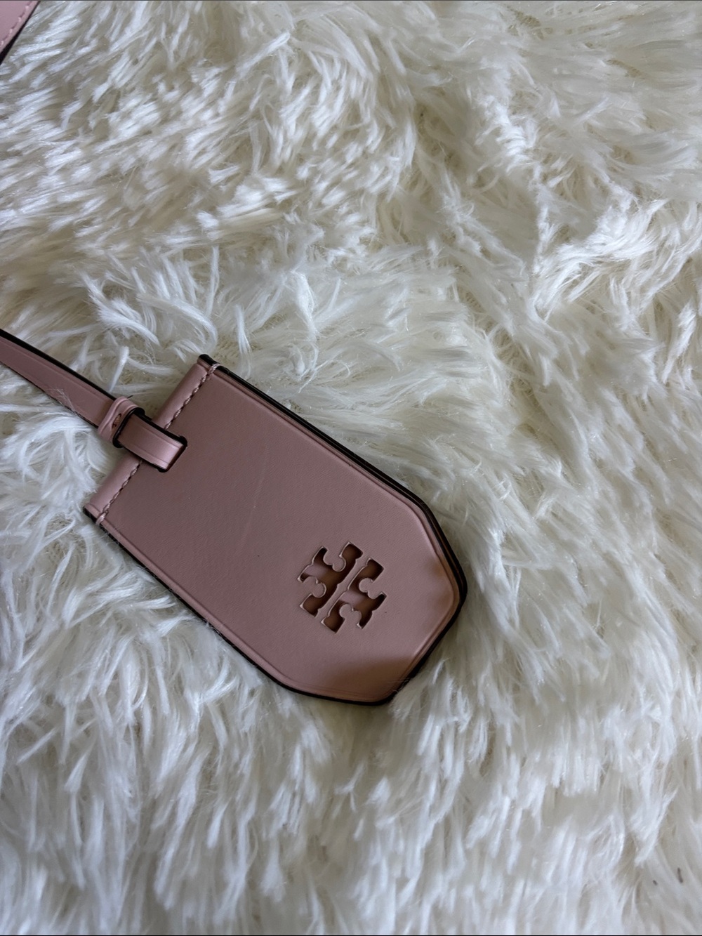 Tory Burch Pink and Cream Logo-Striped Canvas Tote - Picture 3 of 11